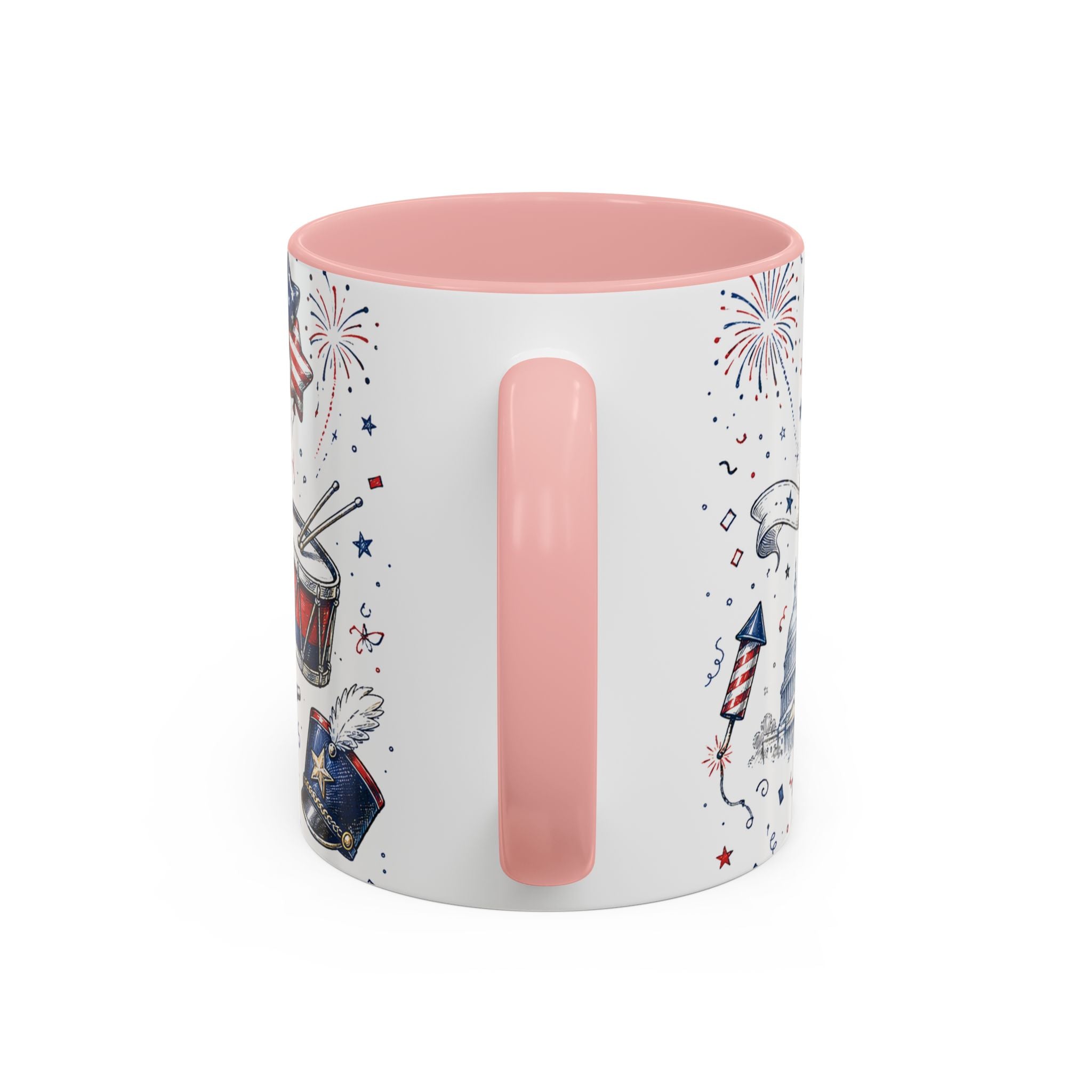 Stars and Stripes Forever Coffee Mug | Patriotic 4th of July Gift | Accent Color Ceramic 11oz 15oz