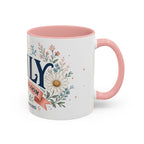 Personalized Name Birth Month Mug | Birth Flower Stone Birthday Gift | 11oz 15oz