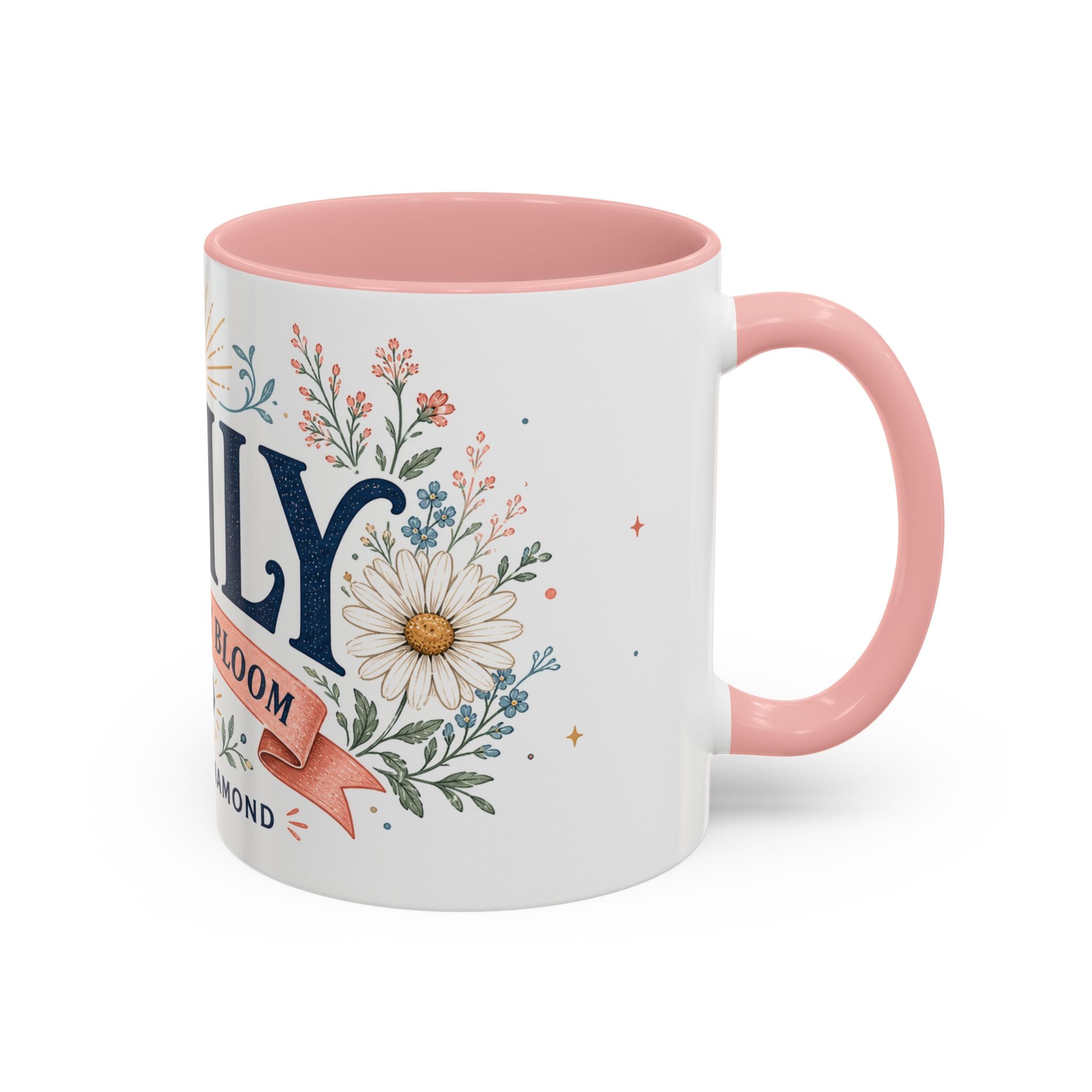 Personalized Name Birth Month Mug | Birth Flower Stone Birthday Gift | 11oz 15oz