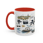 Los Angeles Coffee Mug | California Souvenir City Gift | Accent Color Ceramic 11oz 15oz