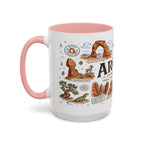 Arches Coffee Mug | National Park Hiking Utah Gift | Accent Color Ceramic 11oz 15oz