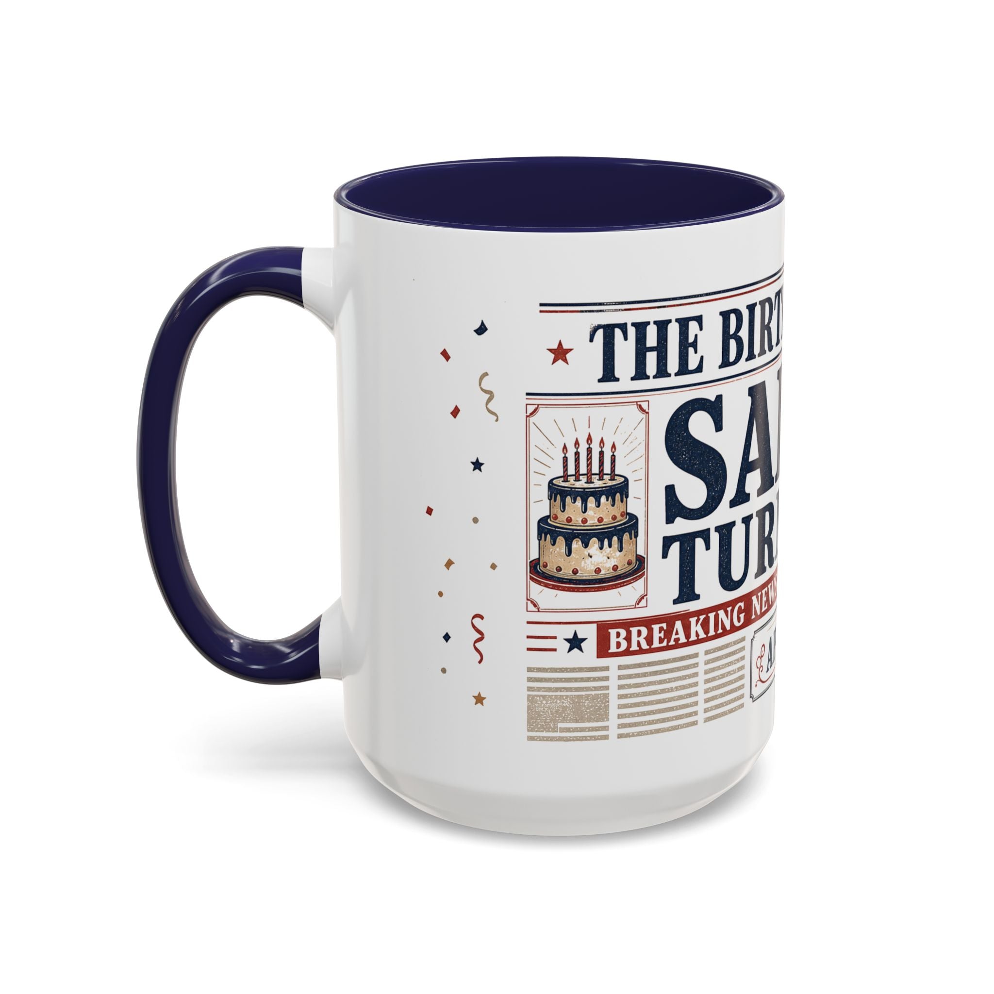 Birthday Newspaper Mug | Custom Name Age Date Gift | The Birthday Times Coffee Cup 11oz 15oz