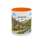 Bibury Illustrated Travel Mug | England Souvenir Accent Coffee Mug | 11oz 15oz Ceramic Cup