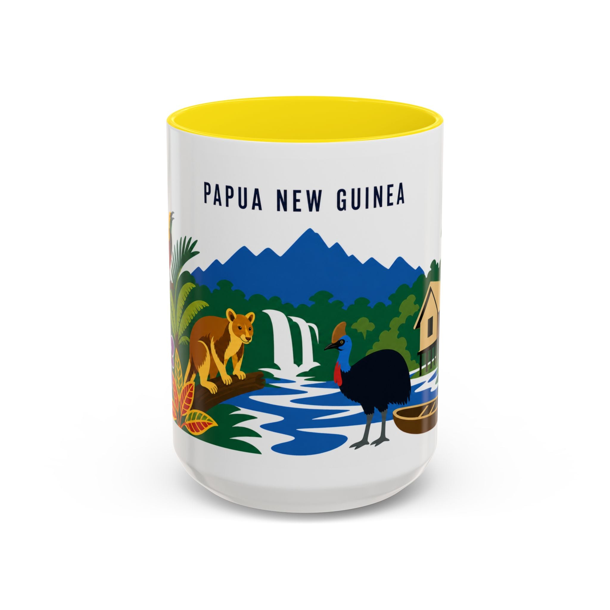 Papua New Guinea Coffee Mug | Travel Souvenir Accent Mug | Country Gift Ceramic Cup 11oz 15oz