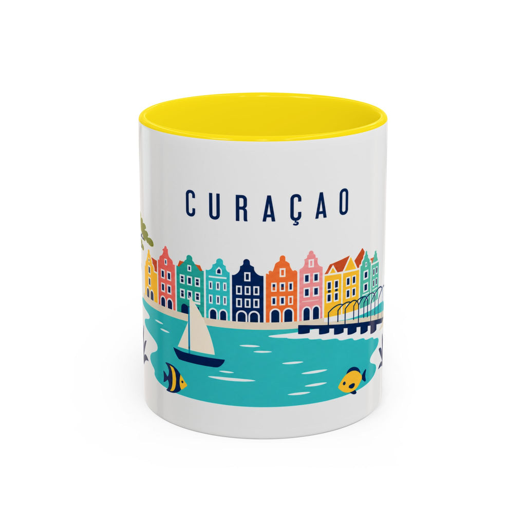 Curaçao Coffee Mug | Travel Souvenir Accent Mug | Country Gift Ceramic Cup 11oz 15oz