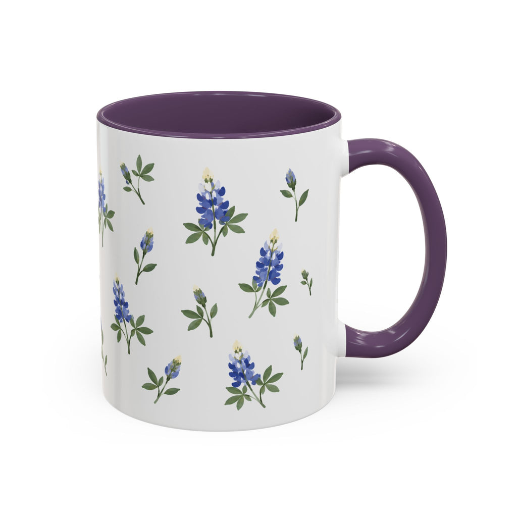 Texas Bluebonnet Mug, State Flower Floral Coffee Cup, 11oz Botanical Gift