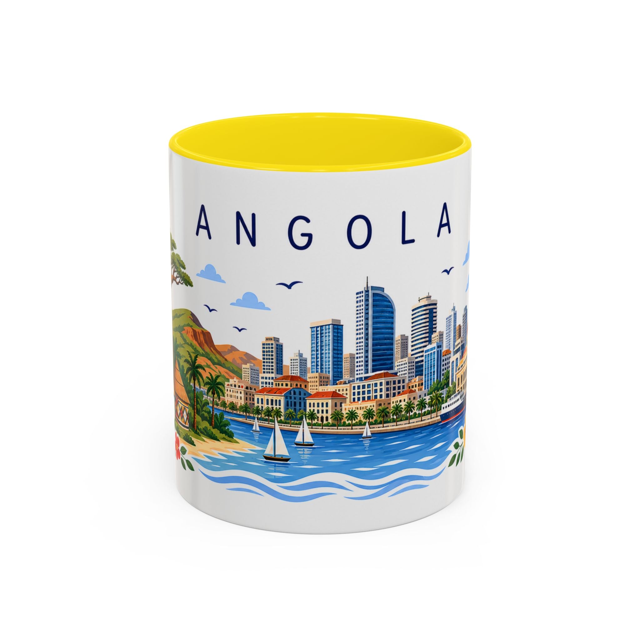Angola Coffee Mug | Travel Souvenir Accent Mug | Place Gift Ceramic Cup 11oz 15oz