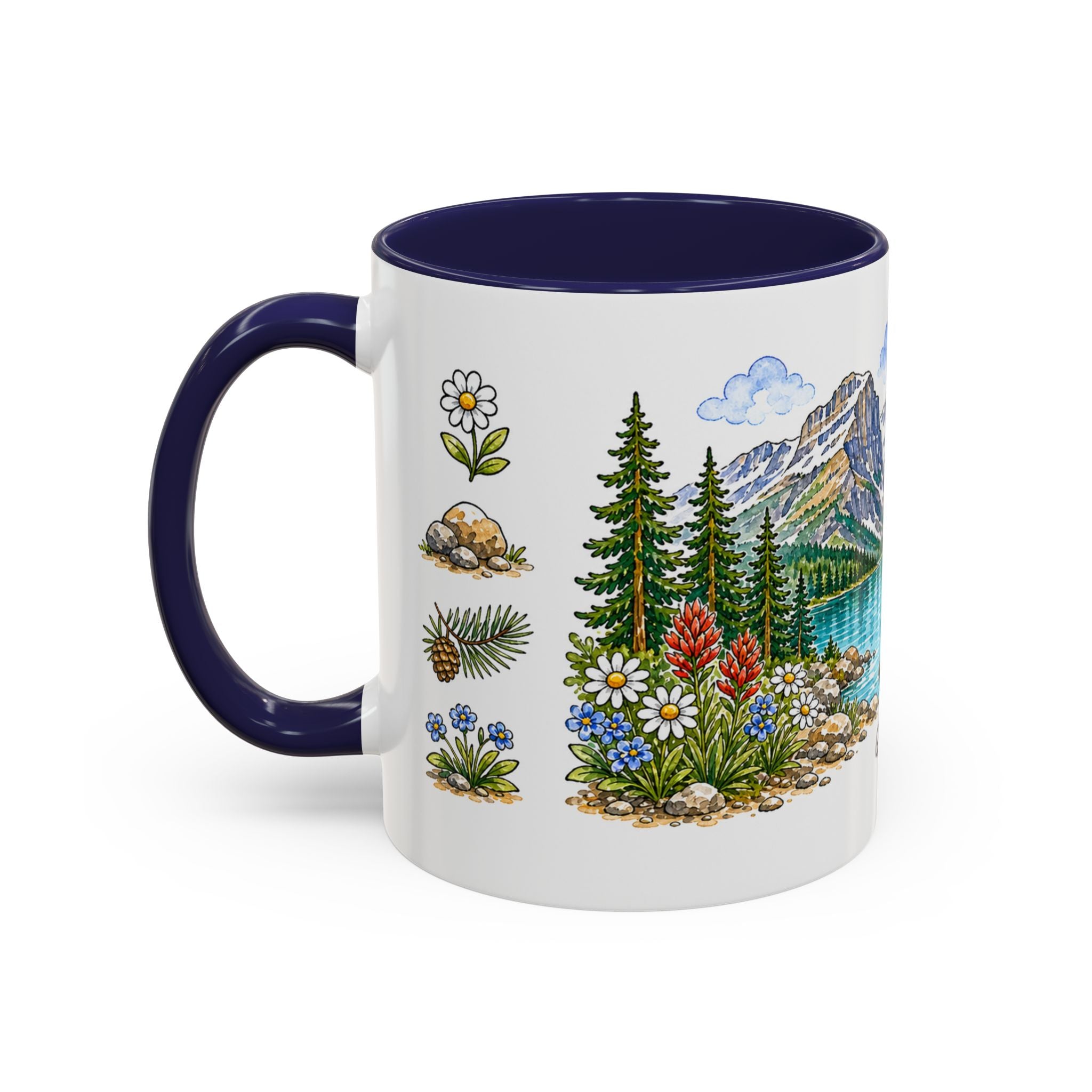 Glacier National Park Mug | US Travel Souvenir Accent Coffee Mug | 11oz 15oz Ceramic Cup
