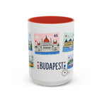 Budapest Coffee Mug | Postage Stamp Collage Mug | Travel Souvenir Accent Cup 11oz 15oz