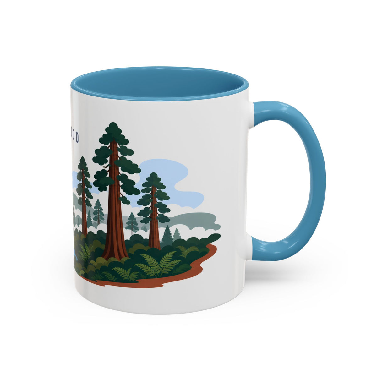 Redwood National Park Coffee Mug | Solid Color Block Park Souvenir | 11oz 15oz Accent Mug