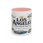 Los Angeles Coffee Mug | California Souvenir City Gift | Accent Color Ceramic 11oz 15oz