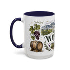 Cape Winelands Coffee Mug | Travel Destination Souvenir Gift | Accent Color Ceramic 11oz 15oz