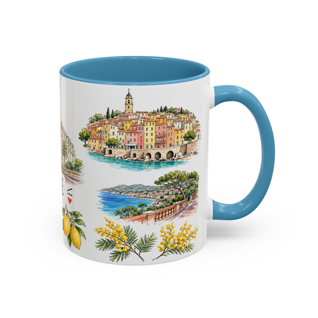 Nice Illustrated Travel Mug | City Souvenir Accent Coffee Mug | 11oz 15oz Ceramic Cup