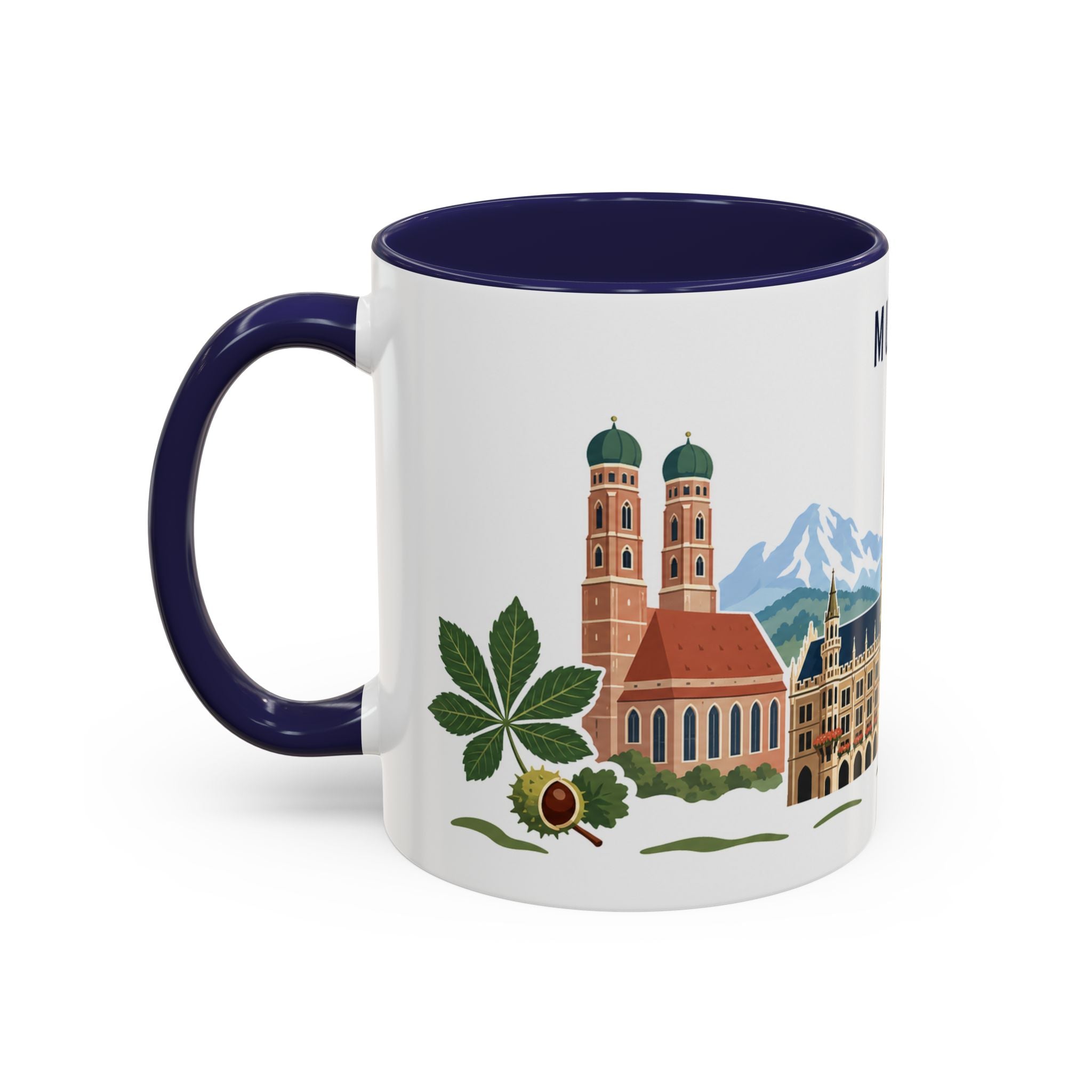 Munich Coffee Mug | Germany Travel Souvenir | Porcelain Decal City Gift | 11oz 15oz Accent Mug
