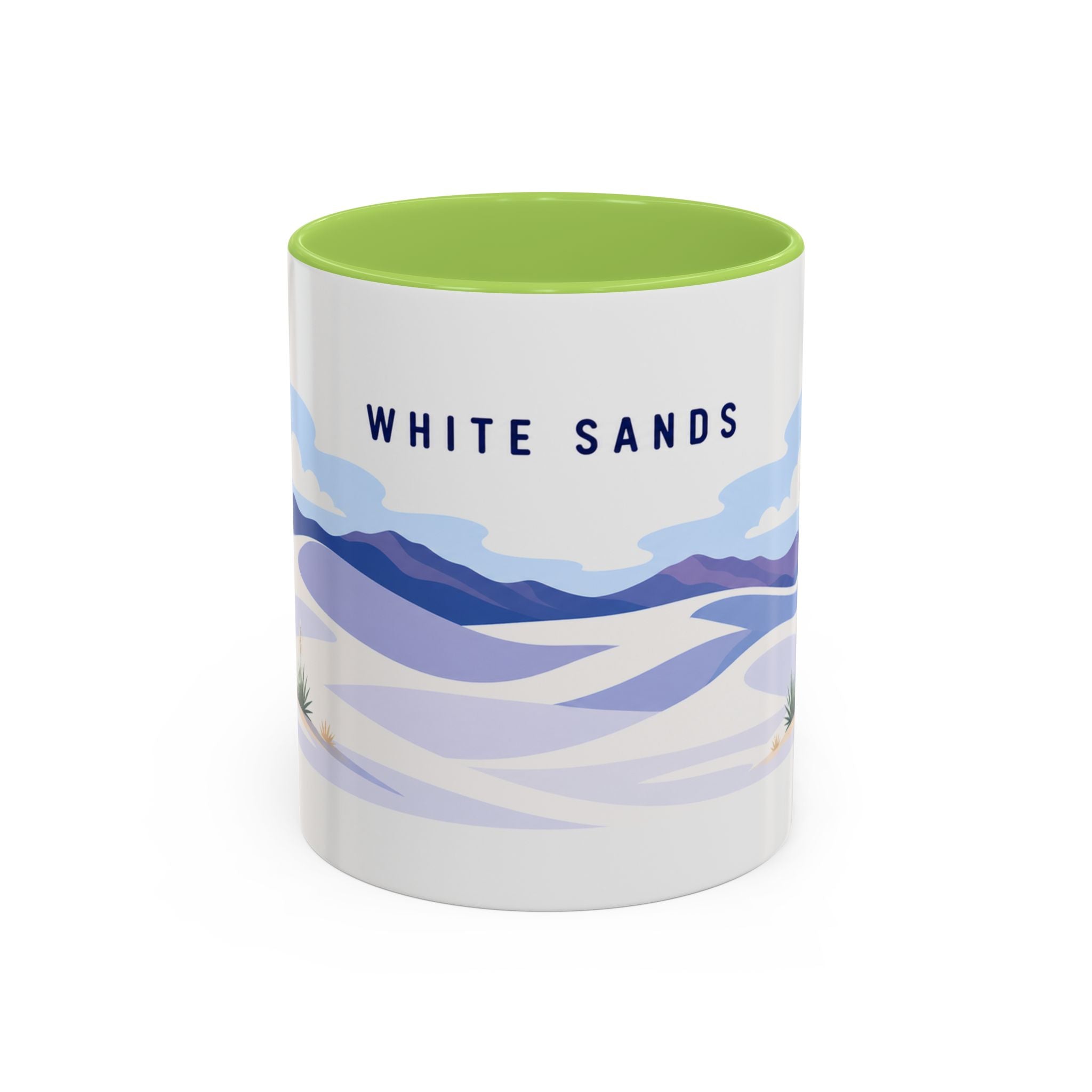 White Sands National Park Coffee Mug | Solid Color Block Park Souvenir | 11oz 15oz Accent Mug