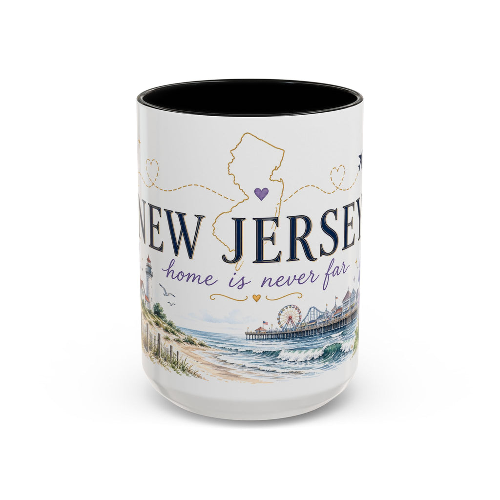 New Jersey Home State Mug | Moving Away Gift | Long Distance Friendship Coffee Cup | 11oz 15oz Accent Mug
