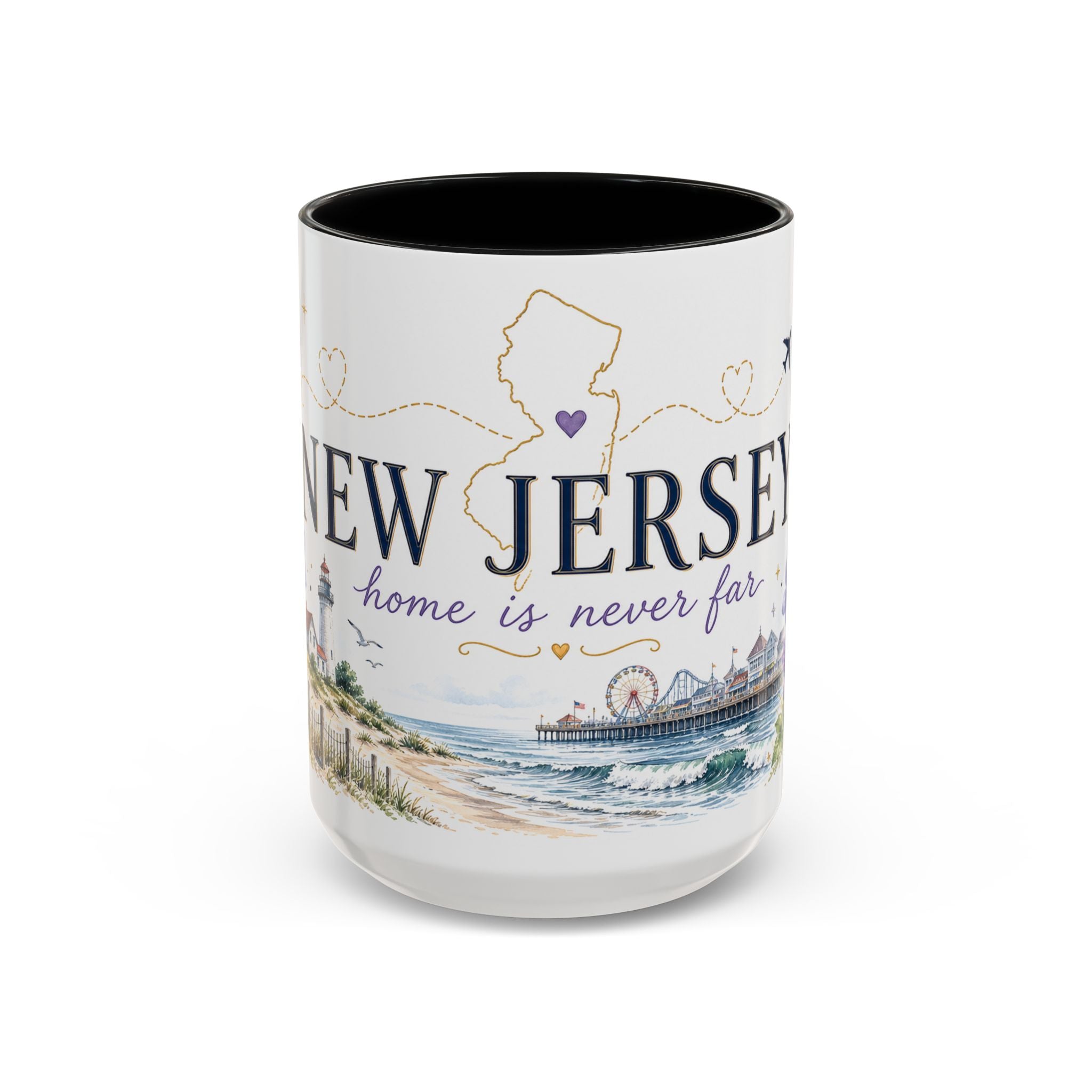 New Jersey Home State Mug | Moving Away Gift | Long Distance Friendship Coffee Cup | 11oz 15oz Accent Mug