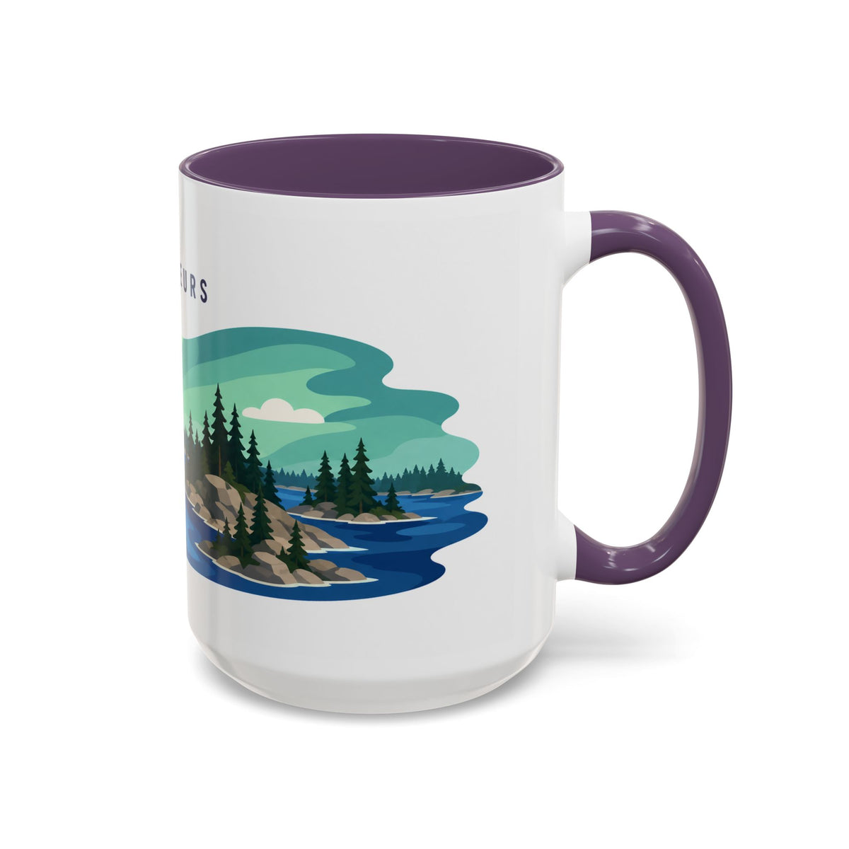 Voyageurs National Park Coffee Mug | Solid Color Block Park Souvenir | 11oz 15oz Accent Mug