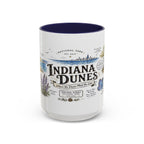Indiana Dunes National Park Coffee Mug | Indiana Lake Michigan Beach Gift | Accent Color Ceramic 11oz 15oz