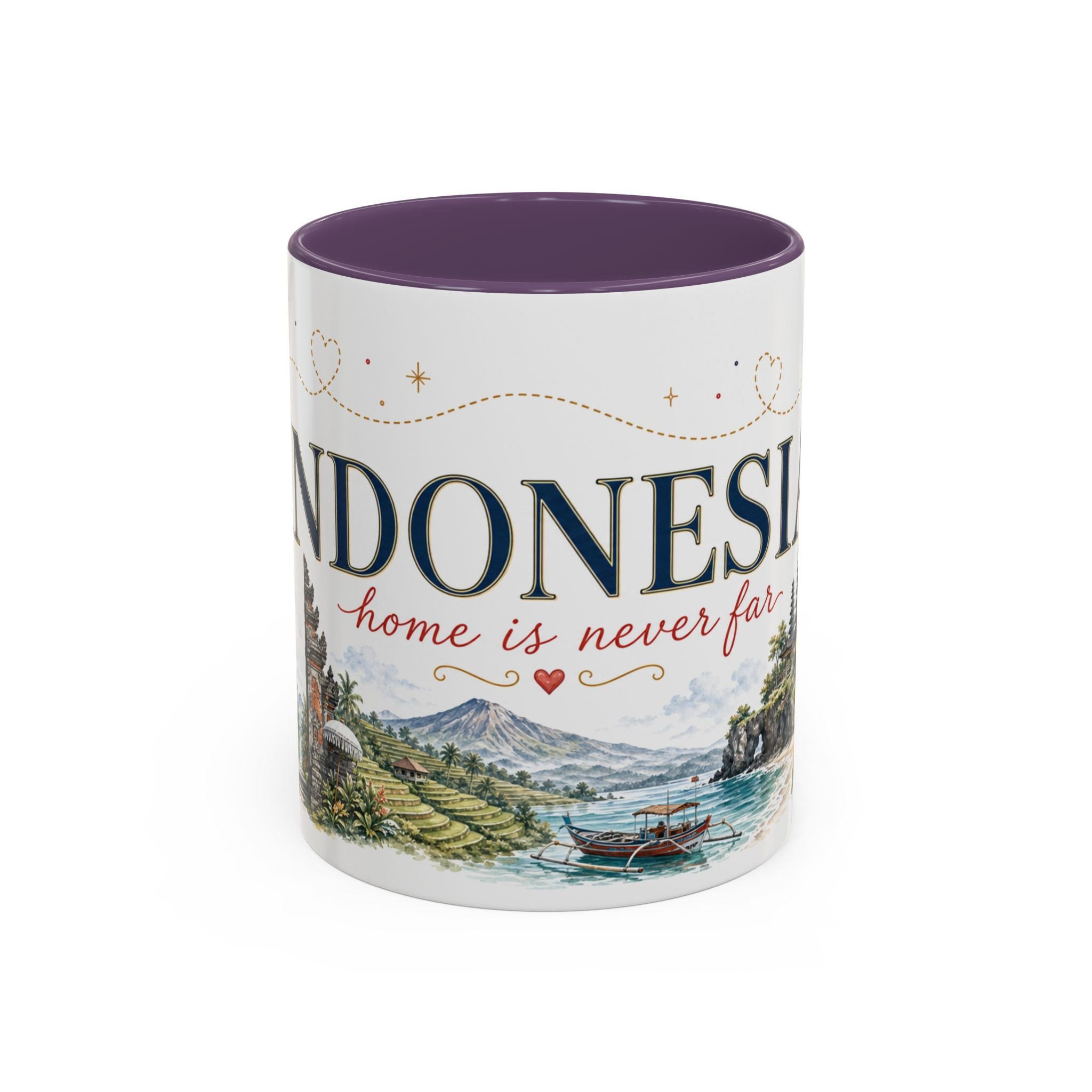 Indonesia Home Country Mug | Moving Away Gift | Long Distance Friendship | 11 oz 15 oz Accent Mug