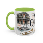 New Orleans Coffee Mug | United States Travel Souvenir | Vintage Illustrated City Gift | 11 oz 15 oz Accent Mug