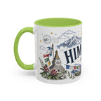 Himalaya Coffee Mug | Travel Destination Souvenir Gift | Accent Color Ceramic 11oz 15oz