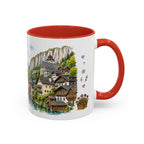 Hallstatt Illustrated Travel Mug | Austria Souvenir Accent Coffee Mug | 11oz 15oz Ceramic Cup