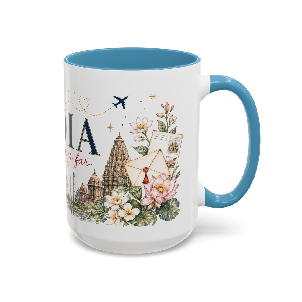 India Home Country Mug | Moving Away Gift | Long Distance Friendship | 11 oz 15 oz Accent Mug