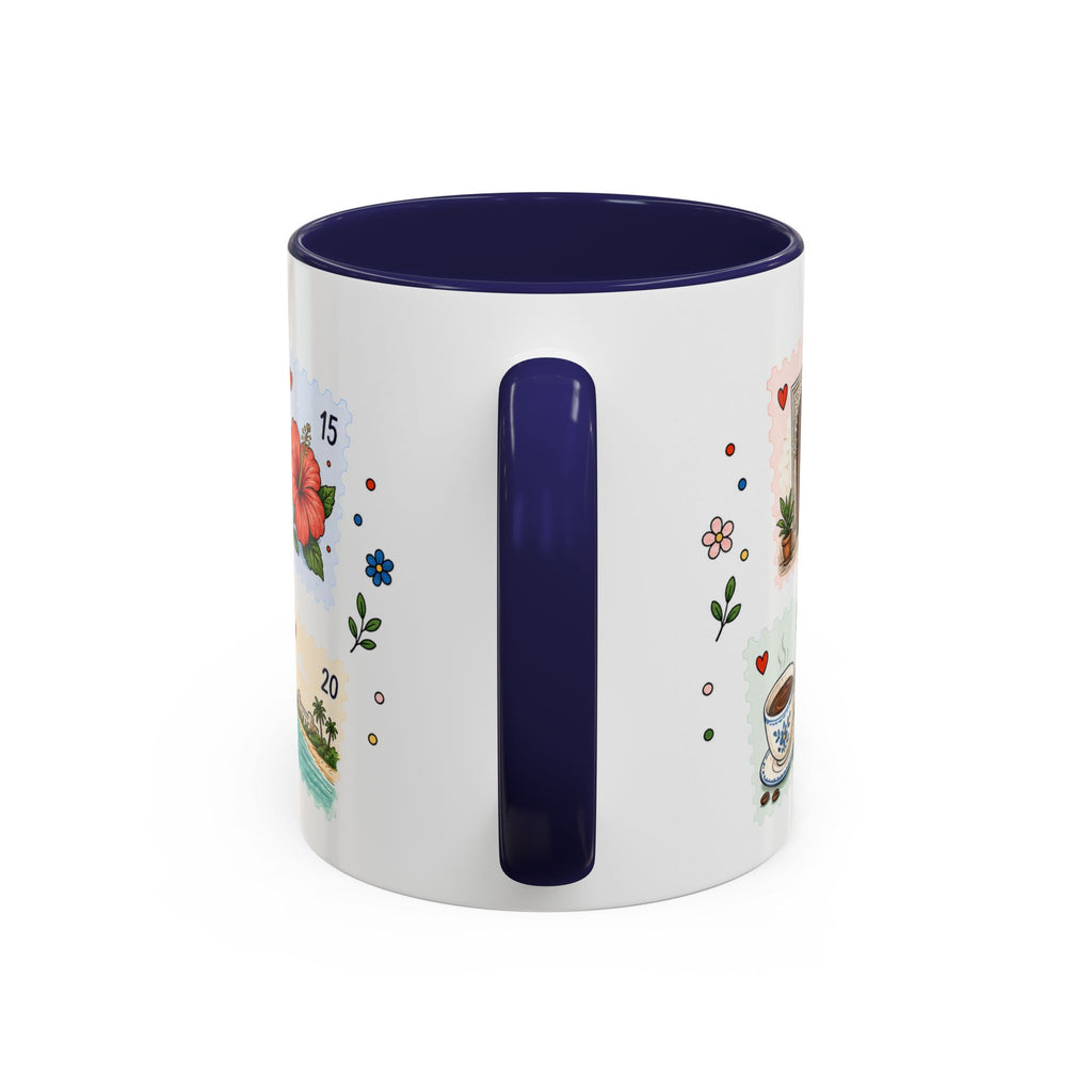 Zanzibar City Coffee Mug | Postage Stamp Collage Mug | Travel Souvenir Accent Cup 11oz 15oz