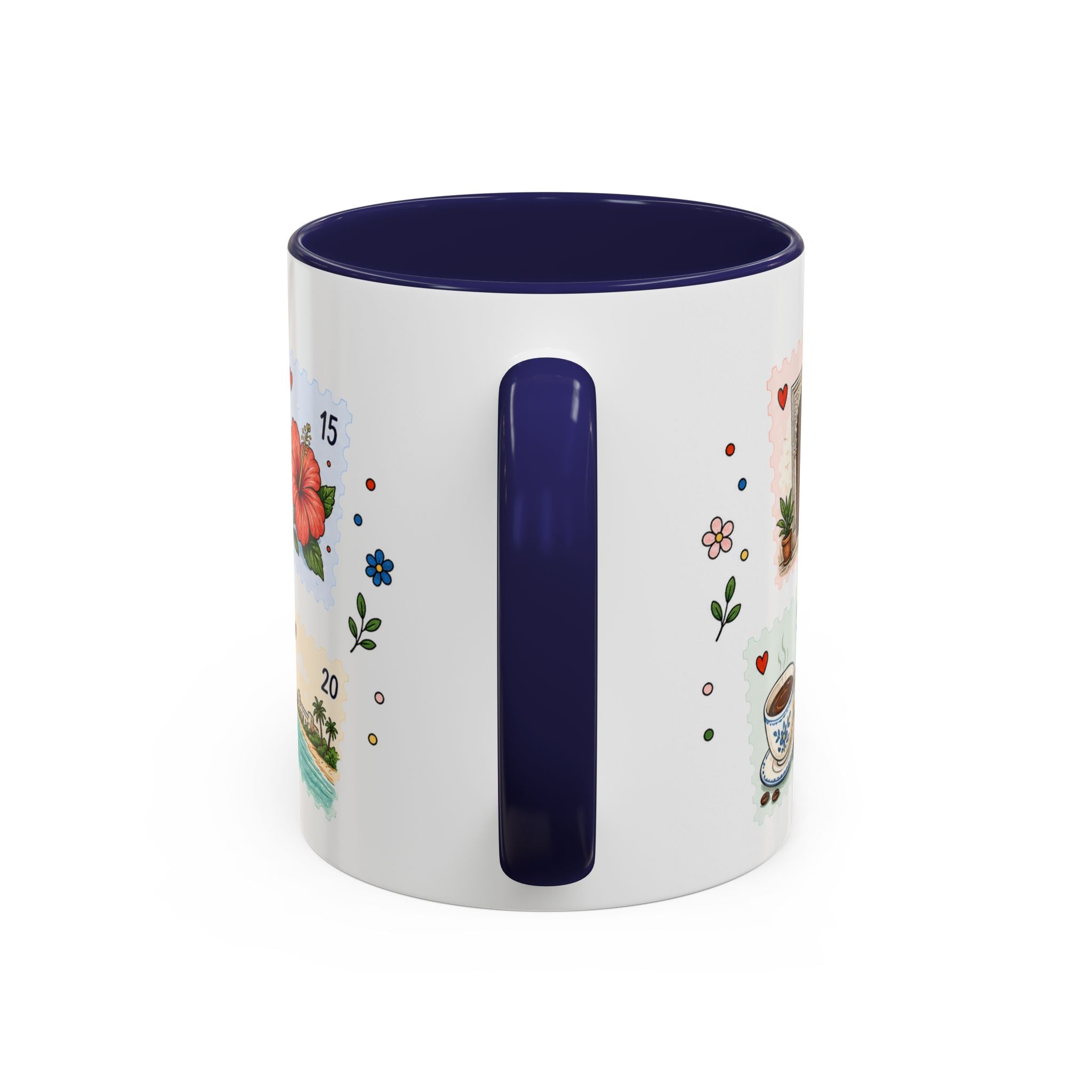 Zanzibar City Coffee Mug | Postage Stamp Collage Mug | Travel Souvenir Accent Cup 11oz 15oz