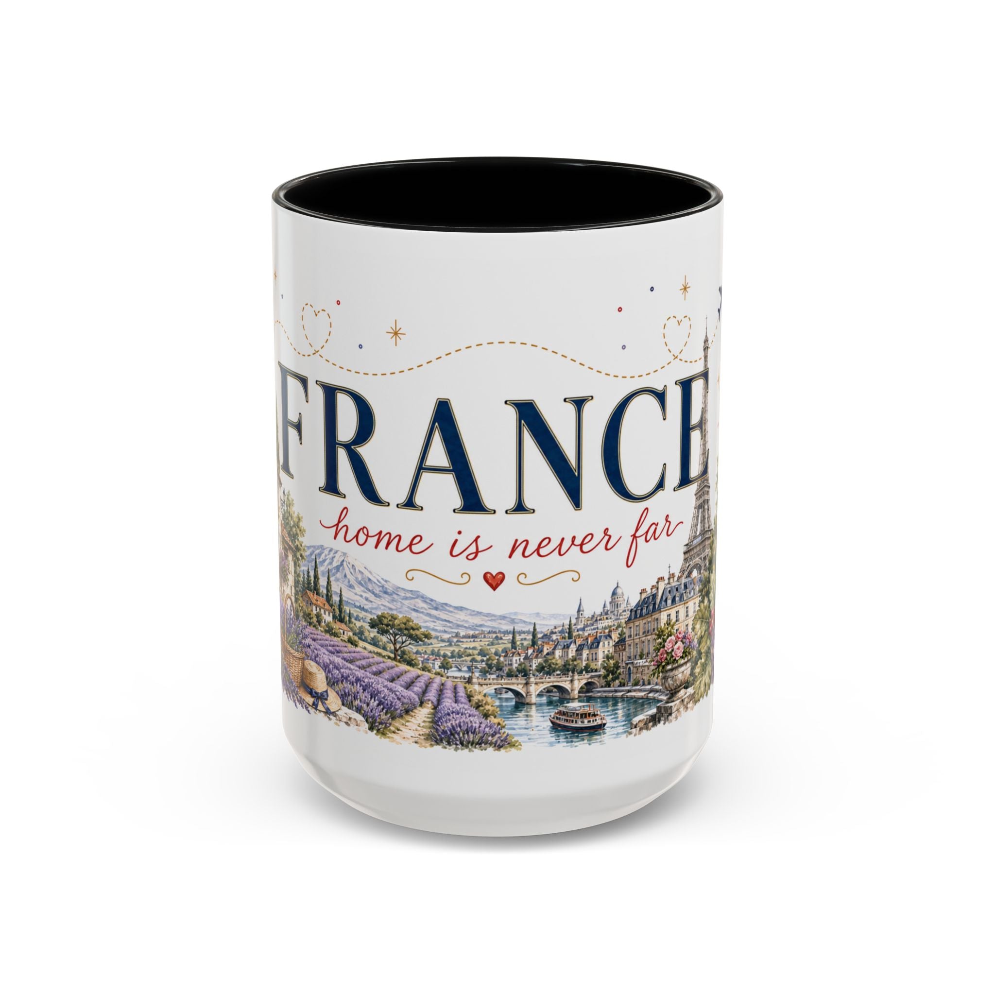 France Home Country Mug | Moving Away Gift | Long Distance Friendship | 11 oz 15 oz Accent Mug