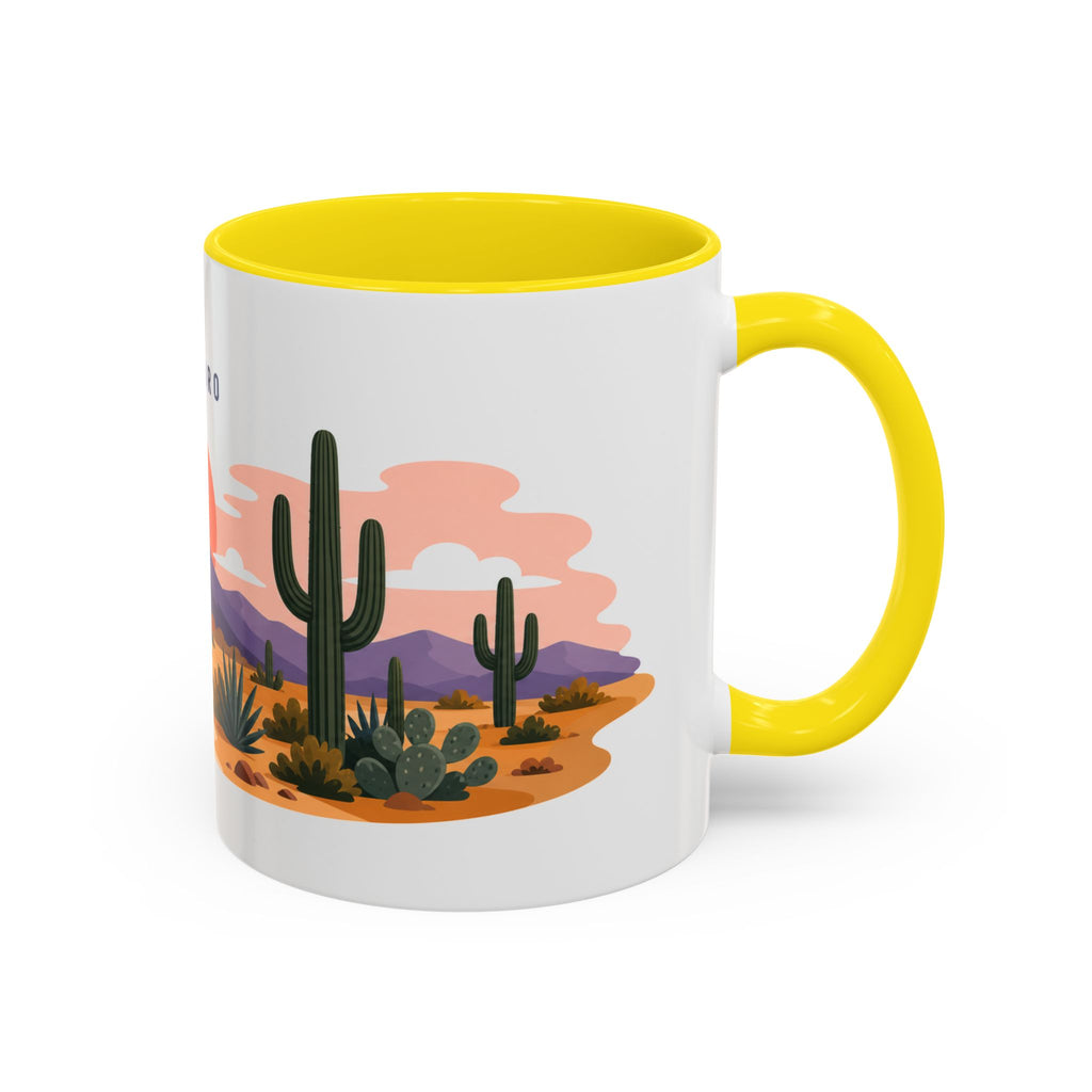 Saguaro National Park Coffee Mug | Solid Color Block Park Souvenir | 11oz 15oz Accent Mug