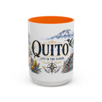 Quito Coffee Mug | Ecuador Travel Souvenir | Vintage Illustrated City Gift | 11 oz 15 oz Accent Mug