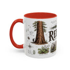 Redwood National Park Coffee Mug | California Coastal Forest Hiking Gift | Accent Color Ceramic 11oz 15oz