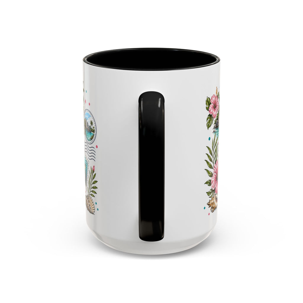 Seychelles Coffee Mug | Travel Destination Souvenir Gift | Accent Color Ceramic 11oz 15oz