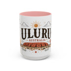 Uluru Coffee Mug | Travel Destination Souvenir Gift | Accent Color Ceramic 11oz 15oz