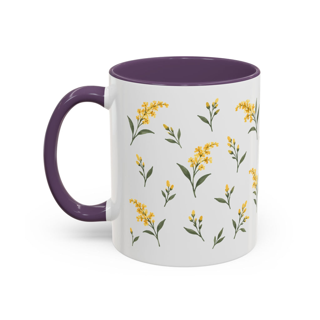 Kentucky Goldenrod Mug, State Flower Floral Coffee Cup, 11oz Botanical Gift