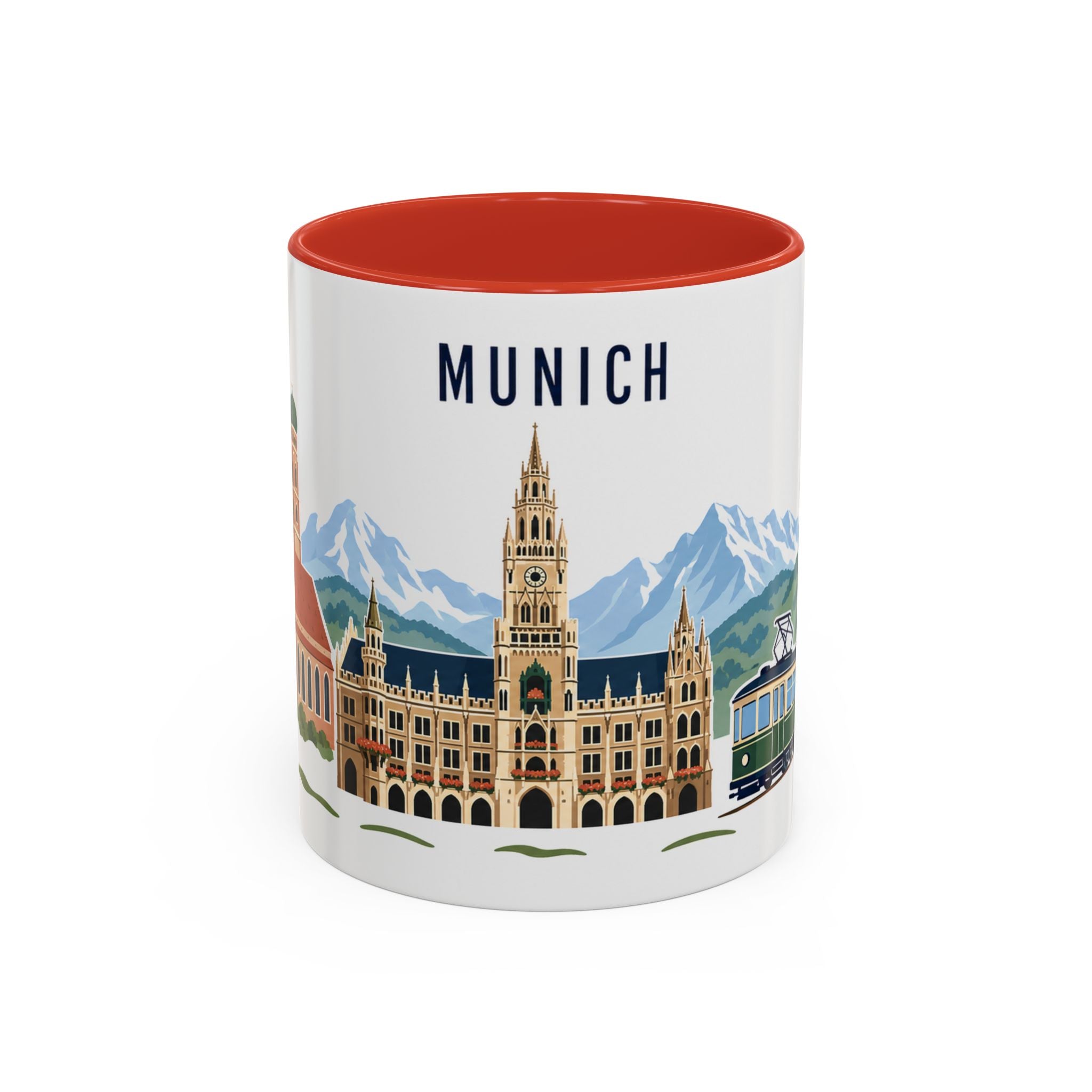 Munich Coffee Mug | Germany Travel Souvenir | Porcelain Decal City Gift | 11oz 15oz Accent Mug
