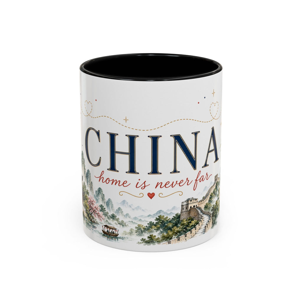 China Home Country Mug | Moving Away Gift | Long Distance Friendship | 11 oz 15 oz Accent Mug