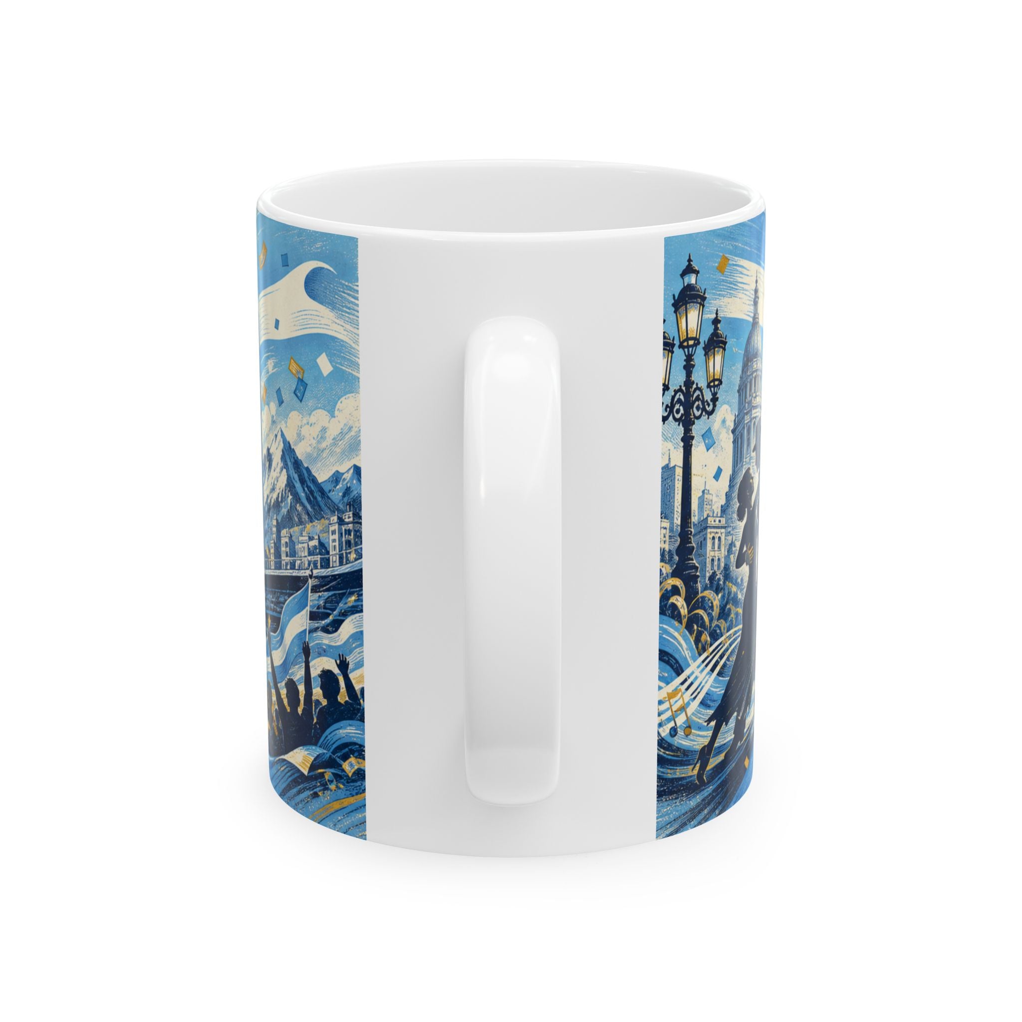 Argentina Soccer Spirit Coffee Mug | Soccer Fan Gift | Ceramic 11oz 15oz Match Day Cup
