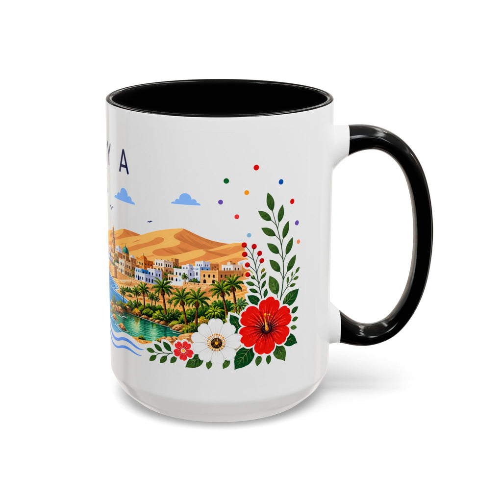 Libya Coffee Mug | Travel Souvenir Accent Mug | Place Gift Ceramic Cup 11oz 15oz