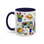 Austin Illustrated Travel Mug | City Souvenir Accent Coffee Mug | 11oz 15oz Ceramic Cup
