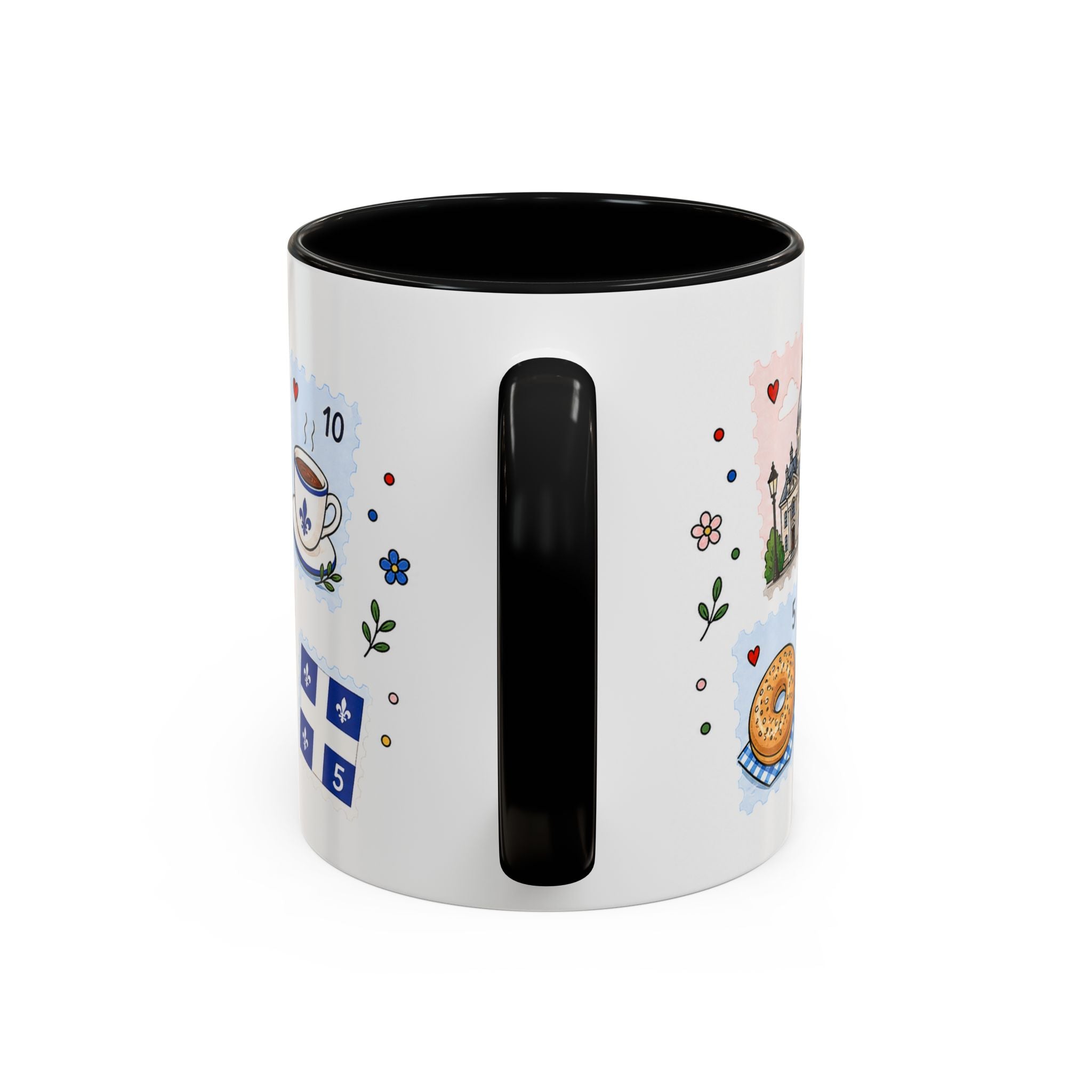 Montreal Coffee Mug | Postage Stamp Collage Mug | Travel Souvenir Accent Cup 11oz 15oz