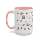 Boston Christmas Mug | Watercolor Travel Souvenir | Holiday Gift | Accent Ceramic Coffee Cup 11oz 15oz