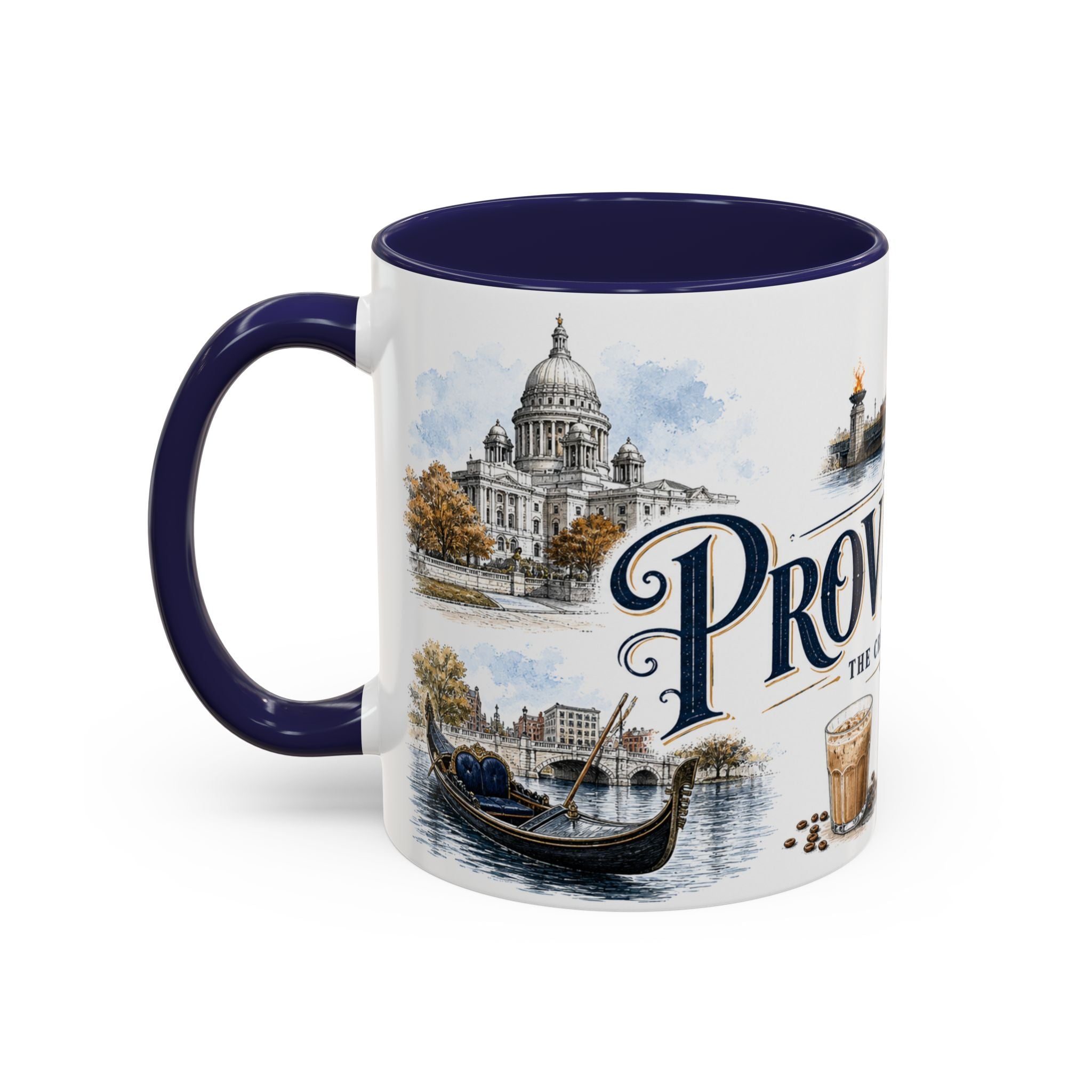 Providence Coffee Mug | United States Travel Souvenir | Vintage Illustrated City Gift | 11 oz 15 oz Accent Mug