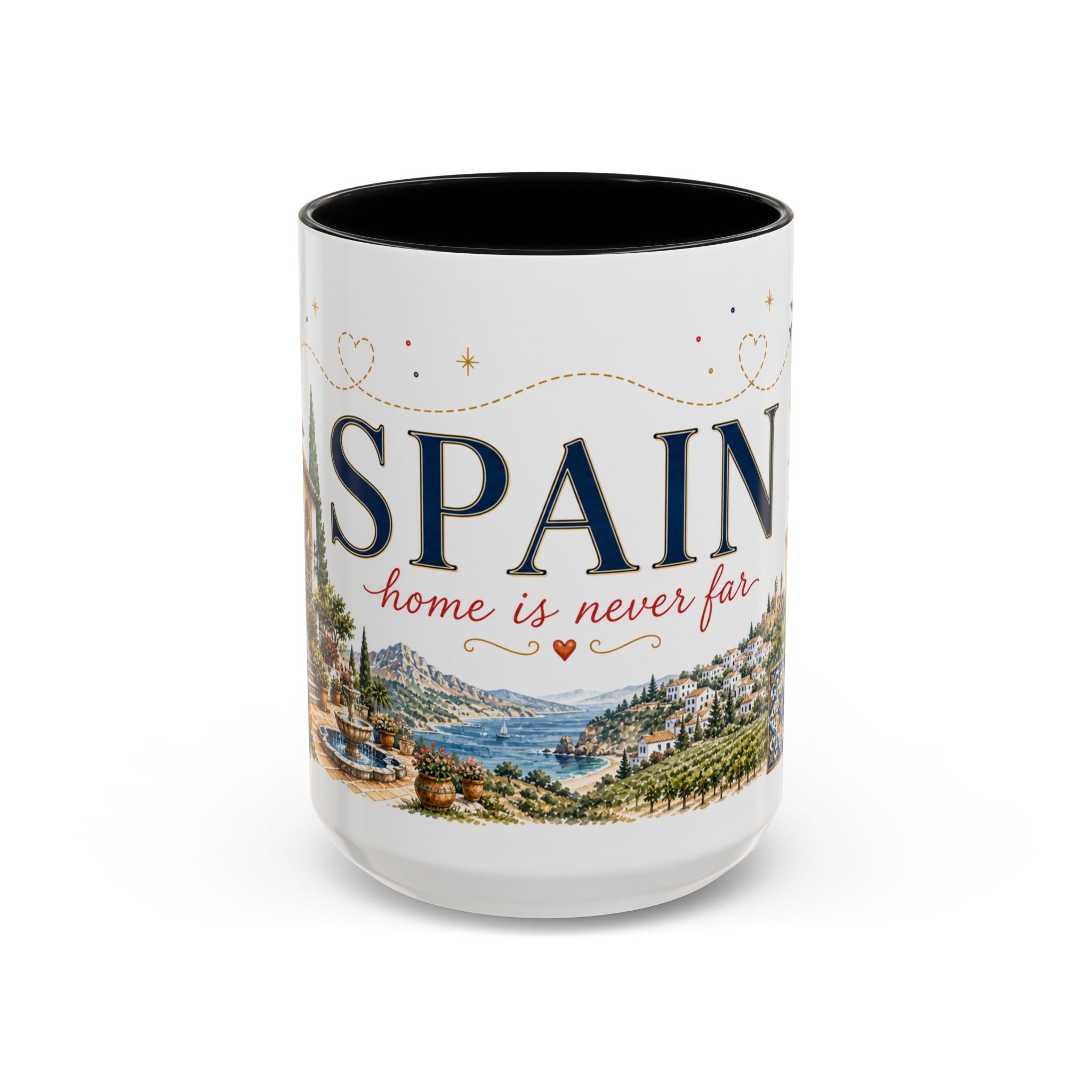 Spain Home Country Mug | Moving Away Gift | Long Distance Friendship | 11 oz 15 oz Accent Mug