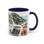 Penang Island Coffee Mug | Malaysia Travel Souvenir | Vintage Illustrated City Gift | 11 oz 15 oz Accent Mug