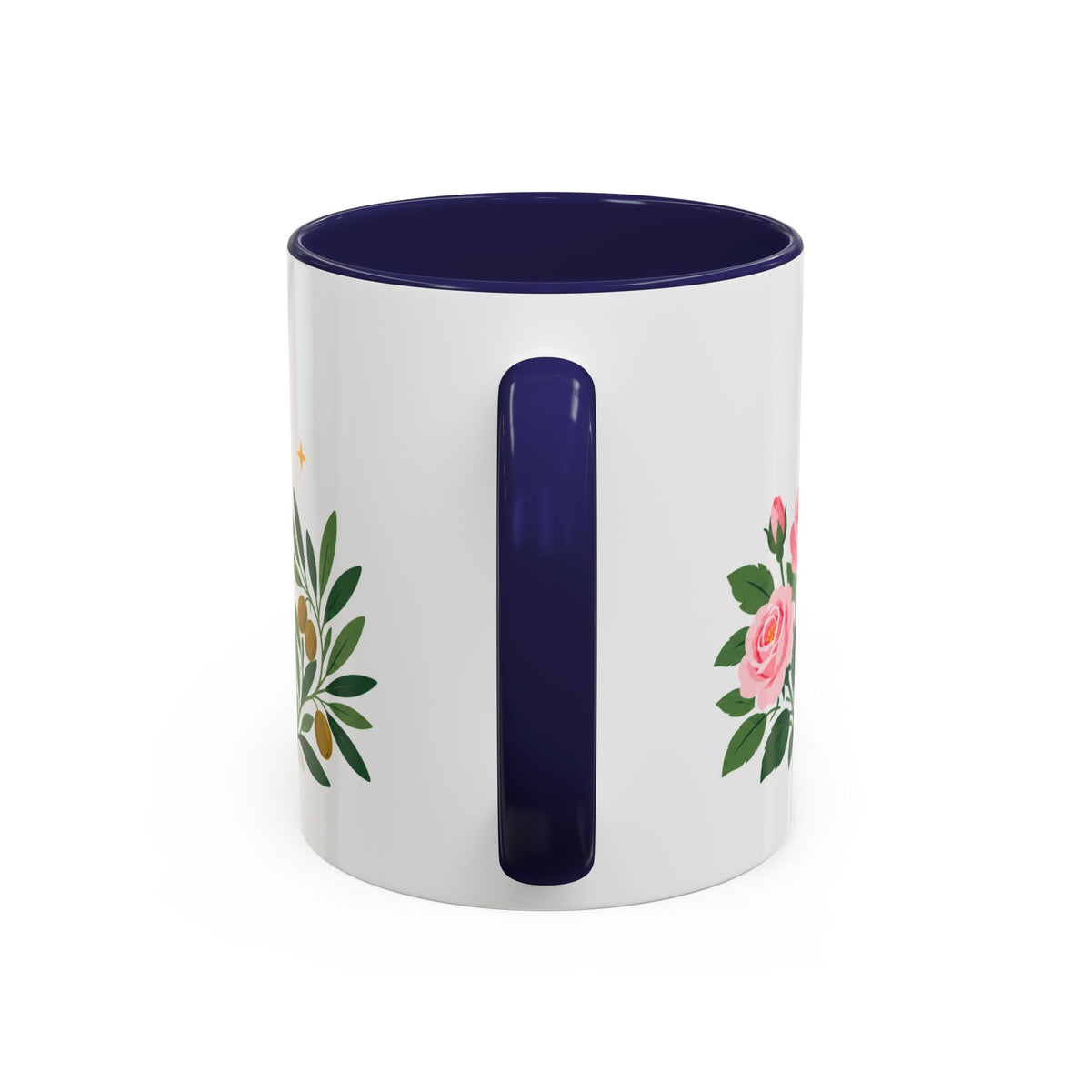 Libra Zodiac Coffee Mug | Scales and Rose Design | Astrology Birthday Gift | 11 oz 15 oz Ceramic Accent Mug