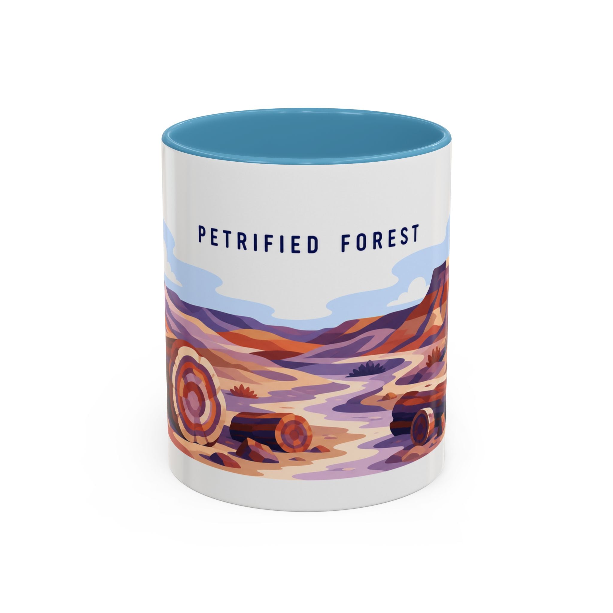 Petrified Forest National Park Coffee Mug | Solid Color Block Park Souvenir | 11oz 15oz Accent Mug