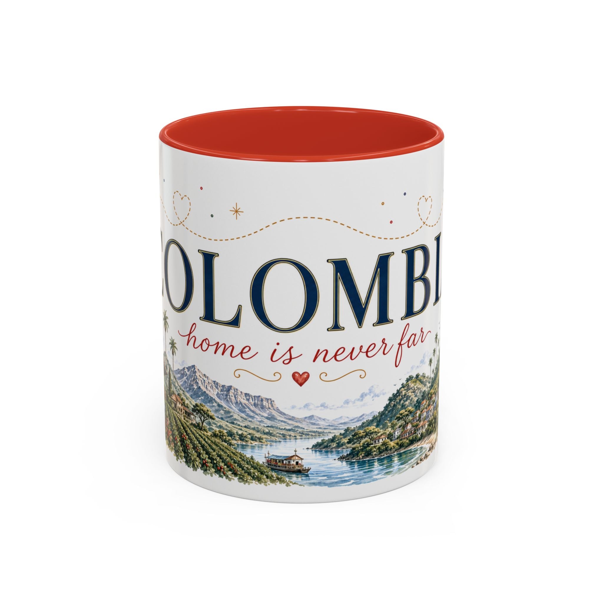 Colombia Home Country Mug | Moving Away Gift | Long Distance Friendship | 11 oz 15 oz Accent Mug